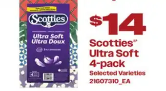 Loblaws SCOTTIES ' ULTRA SOFT 4-PACK offer