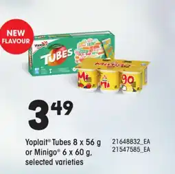 Loblaws YOPLAIT TUBES 8 X 56G OR MINIGO 6 X 60G offer