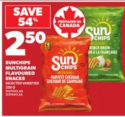 Loblaws SUNCHIPS MULTIGRAIN FLAVOURED SNACKS, 205 G offer