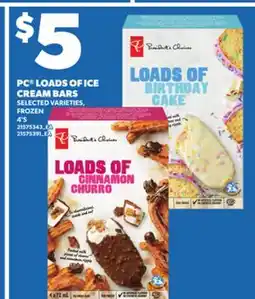 Loblaws PC LOADS OF ICE CREAM BARS, 4'S offer