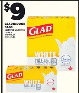 Loblaws GLAD INDOOR BAGS, 12-48'S offer