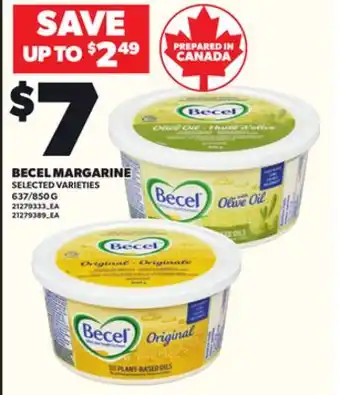 Loblaws BECEL MARGARINE, 637/850G offer