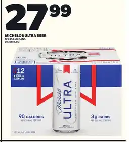 Loblaws MICHELOB ULTRA BEER, 12X355ML CANS offer
