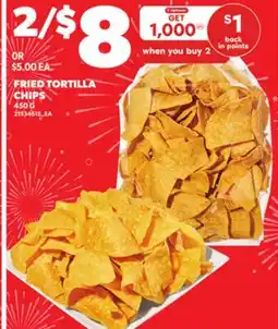 Loblaws FRIED TORTILLA CHIPS 450G offer