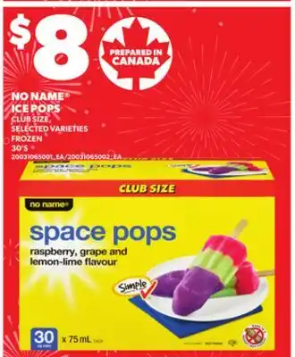 Loblaws NO NAME ICE POPS, 30'S offer