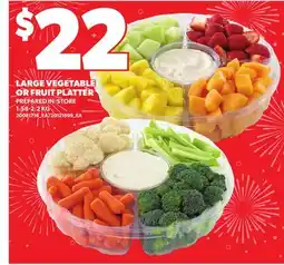 Loblaws LARGE VEGETABLE OR FRUIT PLATTER, 1.58-2.2 KG offer