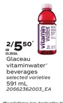 Loblaws GLACEAU VITAMINWATER BEVERAGES, 591mL offer