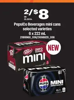 Loblaws PEPSICO BEVERAGES MINI CANS, 6 X 222ML offer