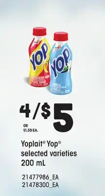 Loblaws YOPLAIT YOP , 200mL offer