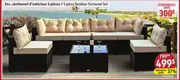 Sushi Shop 5 piece Outdoor Sectional Set offer