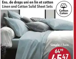 Sushi Shop Linen and Cotton Solid Sheet Sets offer