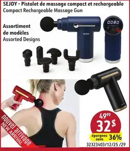 Sushi Shop SEJOY Compact Rechargeable Massage Gun offer