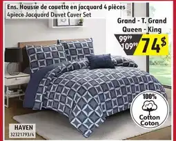 Sushi Shop HAVEN 4piece Jacquard Duvet Cover Set offer