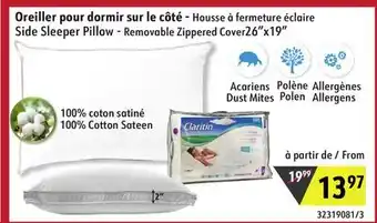 Sushi Shop Side Sleeper Pillow - Removable Zippered Cover26x19 offer