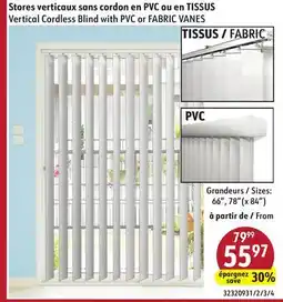 Sushi Shop Vertical Cordless Blind with PVC or FABRIC VANES offer