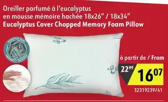 Sushi Shop Eucalyptus Cover Chopped Memory Foam Pillow offer
