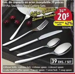 Sushi Shop 39 Pcs Stainless Steel Cutlery Sets offer