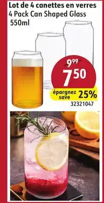 Sushi Shop 4 Pack Can Shaped Glass offer