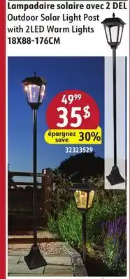 Sushi Shop Outdoor Solar Light Post with 2LED Warm Lights offer