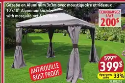 Sushi Shop 10'x10' Aluminum Gazebo with mosquito net & curtains offer