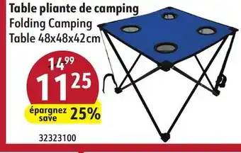 Sushi Shop Folding Camping Table 48x48x42cm offer