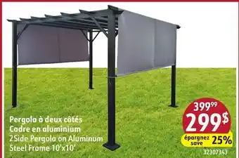 Sushi Shop 2Side Pergola on Aluminum Steel Frame 10'x10' offer