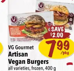 Farm Boy VG Gourmet Artisan Vegan Burgers offer