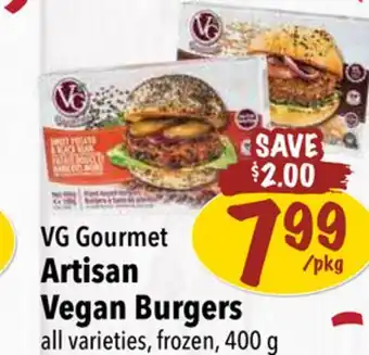 Farm Boy VG Gourmet Artisan Vegan Burgers offer