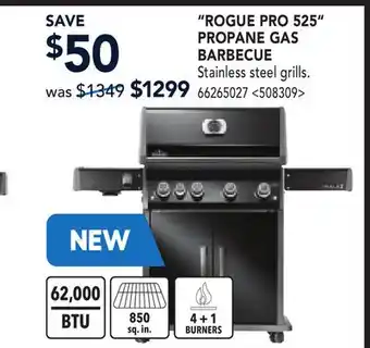 RONA ROGUE PRO 525 PROPANE GAS BARBECUE offer