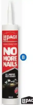 RONA LEPAGE's No More Nails adhesives offer
