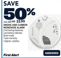 RONA First Alert SMOKE AND CARBON MONOXIDE ALARM offer