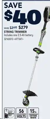 RONA EGO STRING TRIMMER offer