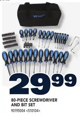 RONA 80-PIECE SCREWDRIVER AND BIT SET offer