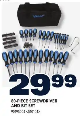RONA 80-PIECE SCREWDRIVER AND BIT SET offer