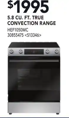 RONA 5.8 CU. FT. TRUE CONVECTION RANGE offer