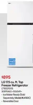 RONA LG 17.5 cu. ft. Top Freezer Refrigerator offer