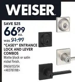 RONA CASEY ENTRANCE LOCK AND LEVER COMBOS offer