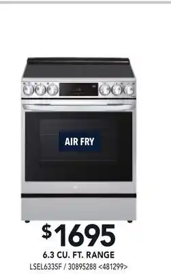 RONA LG 6.3 CU. FT. RANGE offer