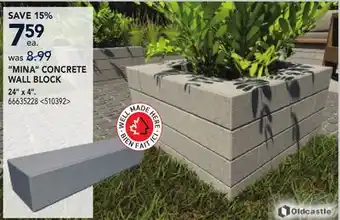 RONA MINA CONCRETE WALL BLOCK offer