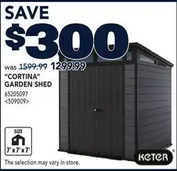 RONA KETER CORTINA GARDEN SHED offer