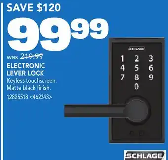 RONA ELECTRONIC LEVER LOCK offer