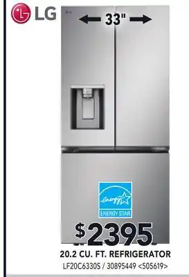 RONA LG 20.2 CU. FT. REFRIGERATOR offer