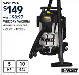 RONA DeWALT WET/DRY VACUUM offer