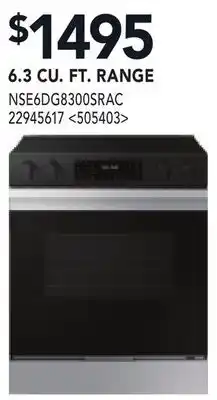 RONA SAMSUNG 6.3 CU. FT. RANGE offer