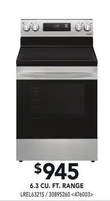 RONA LG 6.3 CU. FT. RANGE offer