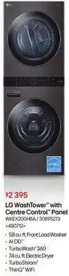 RONA LG Washtower with Centre Control Panel offer