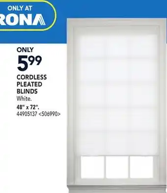 RONA CORDLESS PLEATED BLINDS offer