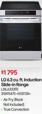 RONA LG 6.3 cu. ft induction Slide-in Range offer
