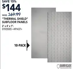 RONA THERMAL SHIELD SUBFLOOR PANELS offer