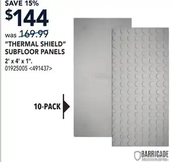 RONA THERMAL SHIELD SUBFLOOR PANELS offer